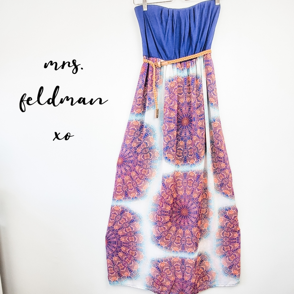 Strapless Dress with belt